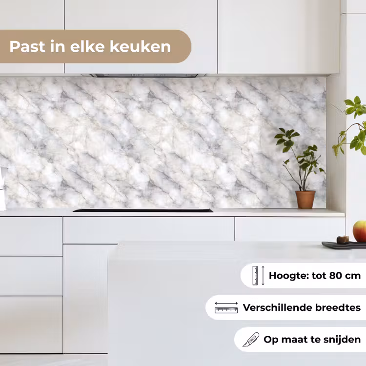 Keuken achterwand - Grijs - Marmer - Gedetailleerd — 7