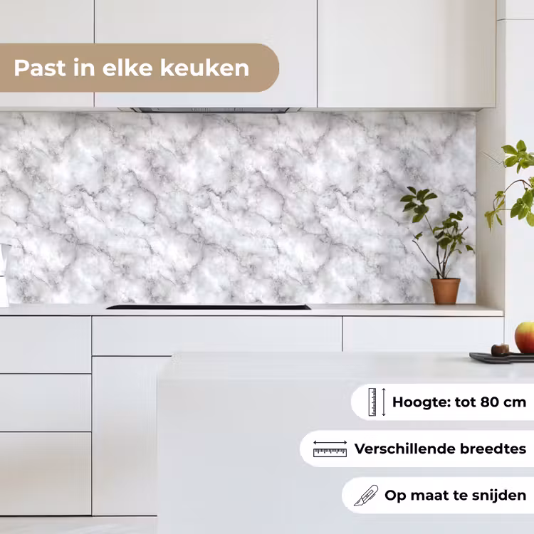 Keuken achterwand - Grijs - Marmer - Klassiek - Aders — 7