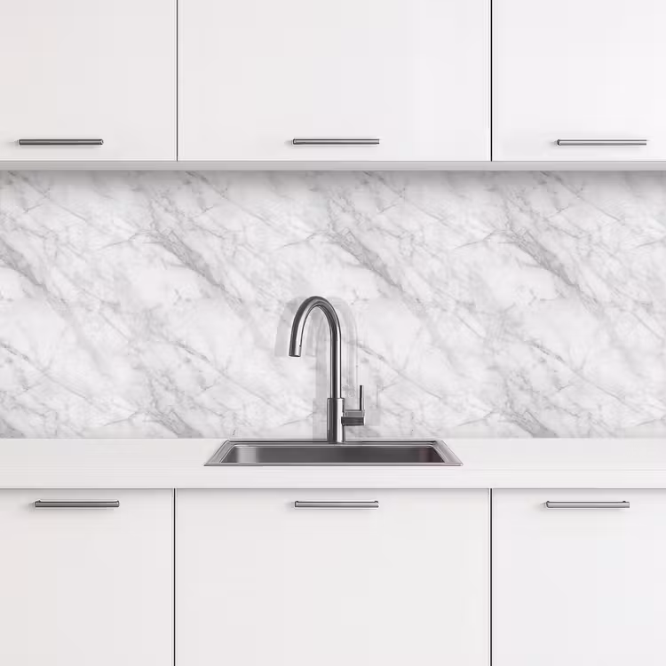 Keuken achterwand - Klassiek - Marmer - Grijs — 4