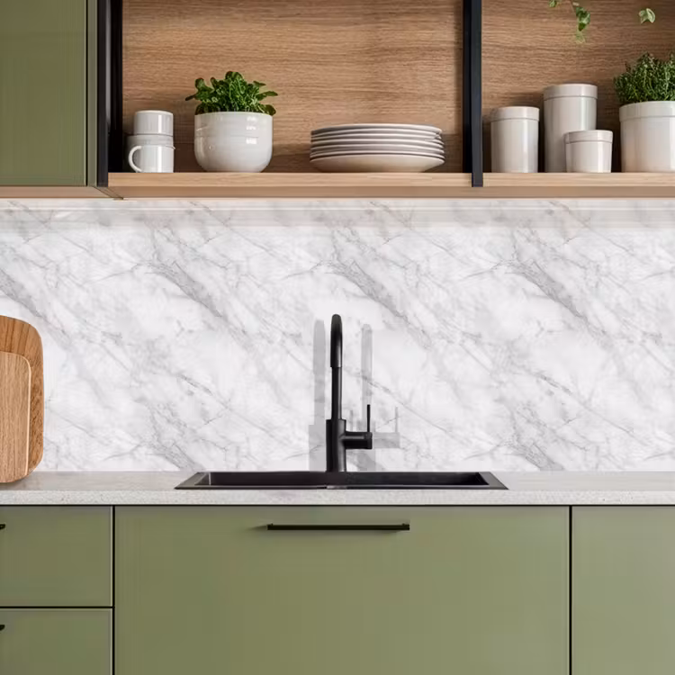 Keuken achterwand - Klassiek - Marmer - Grijs — 8