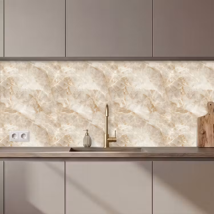 Keuken achterwand - Lichtbeige - Onyx - Subtiel — 1