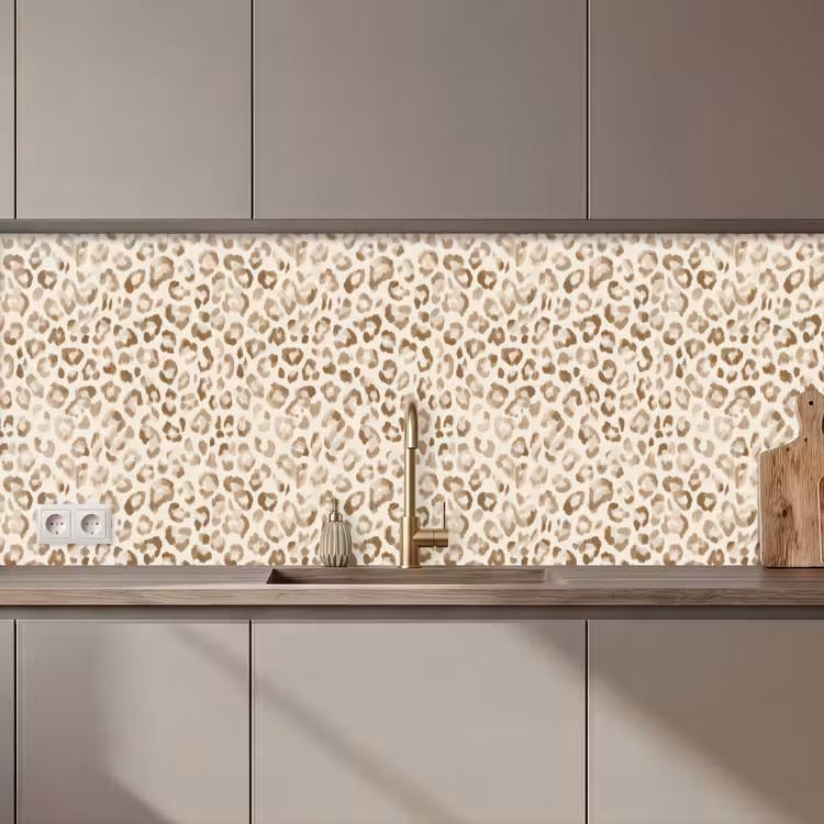Keuken achterwand - Luipaard - Klassiek - Beige — 1
