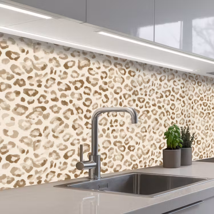 Keuken achterwand - Luipaard - Klassiek - Beige — 2