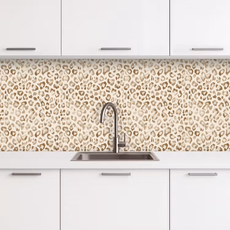 Keuken achterwand - Luipaard - Klassiek - Beige — 4