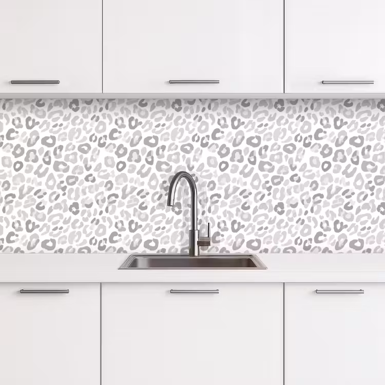 Keuken achterwand - Luipaard - Motief - Grijs — 4