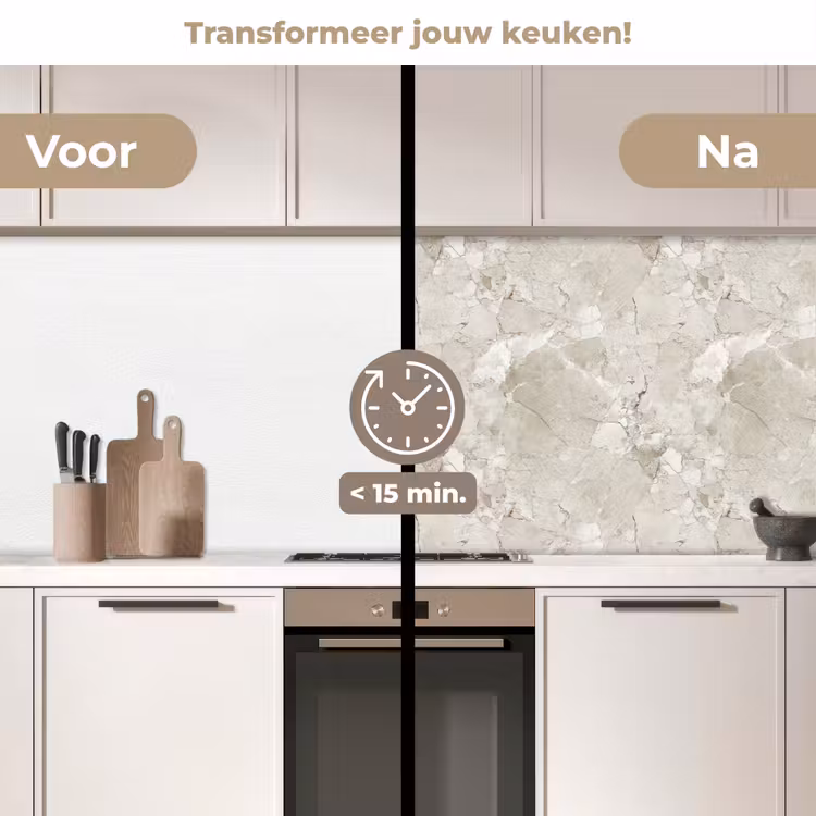 Keuken achterwand - Marmer - Grijs - Aders — 3