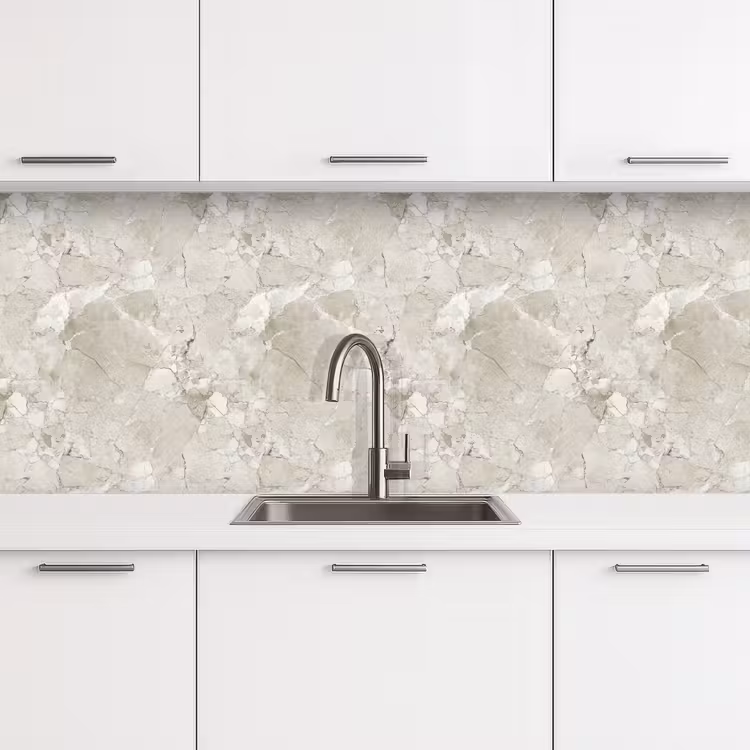 Keuken achterwand - Marmer - Grijs - Aders — 4
