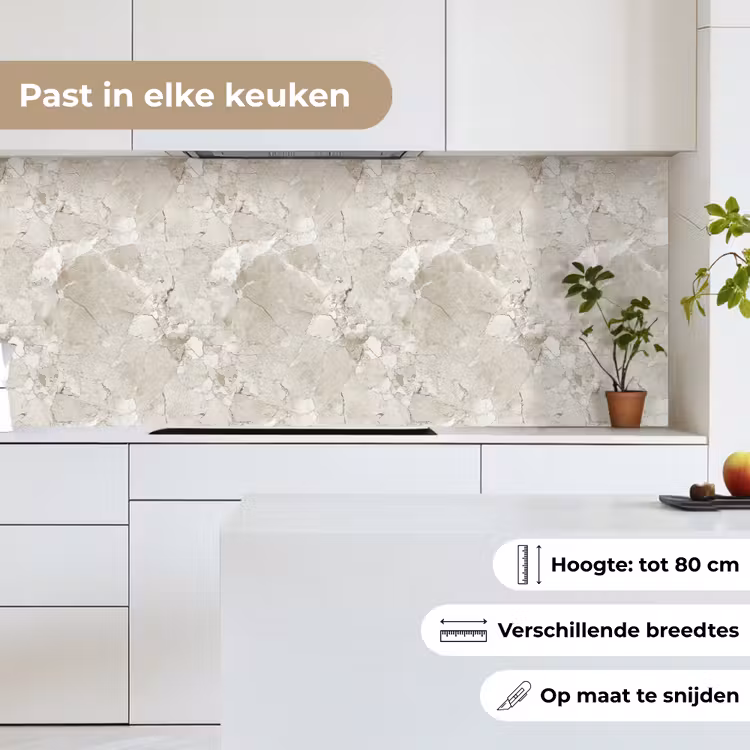 Keuken achterwand - Marmer - Grijs - Aders — 7