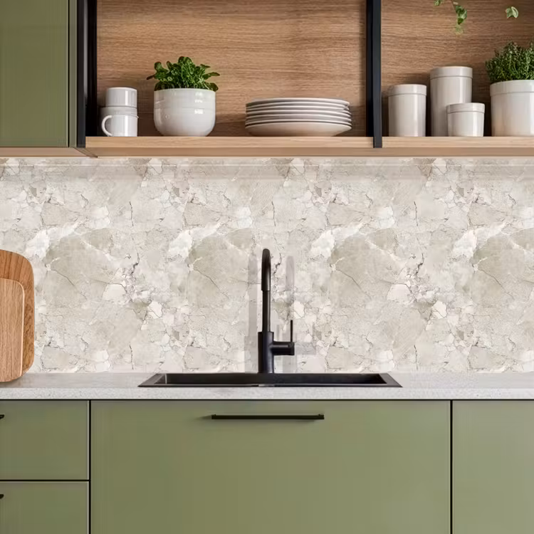 Keuken achterwand - Marmer - Grijs - Aders — 8