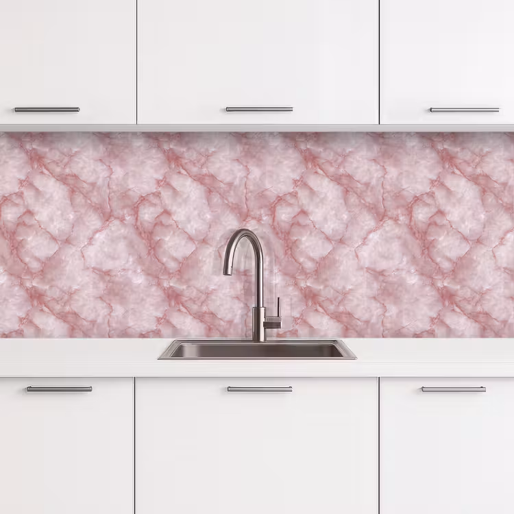 Keuken achterwand - Roze - Kwartsmarmer - Aders — 4