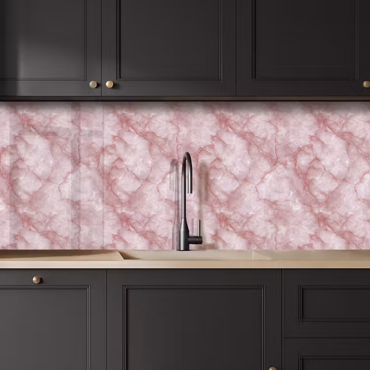 Keuken achterwand - Roze - Kwartsmarmer - Aders — 6