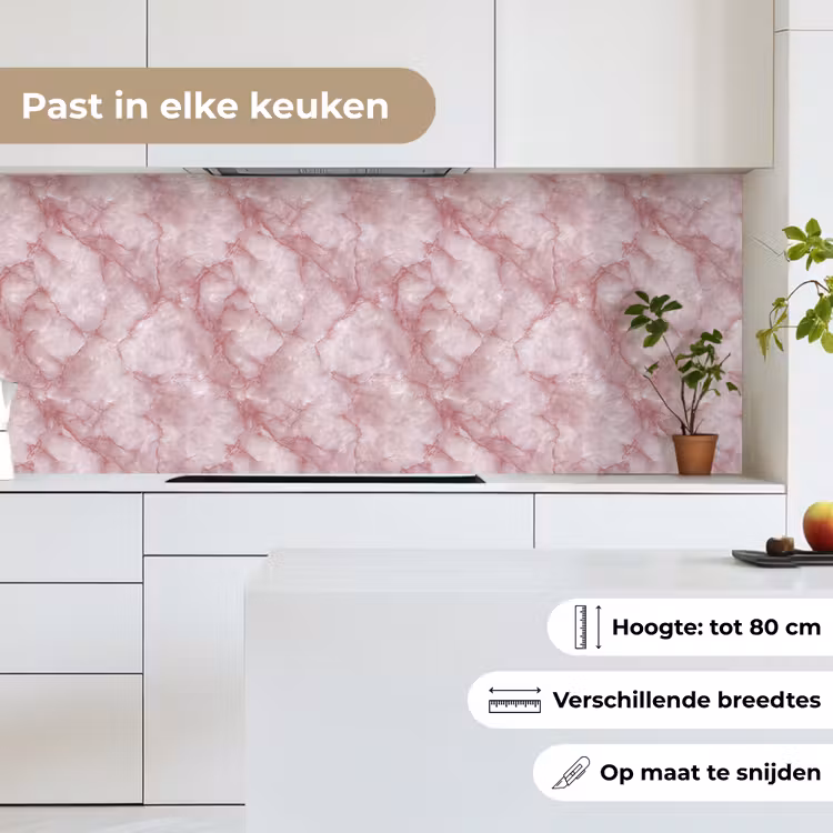 Keuken achterwand - Roze - Kwartsmarmer - Aders — 7