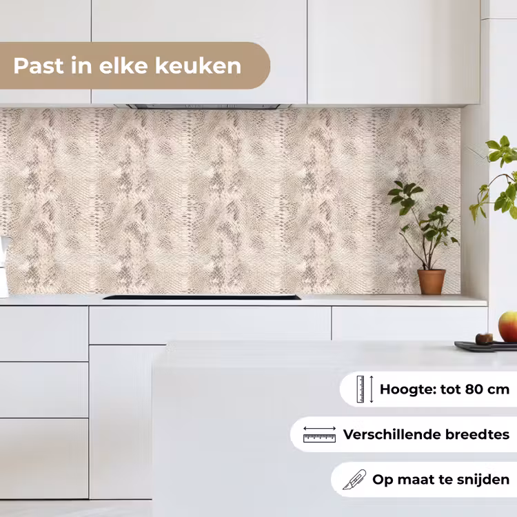 Keuken achterwand - Slang - Patroon - Beige — 7