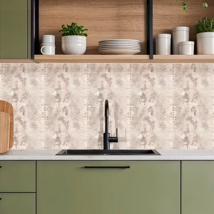 Keuken achterwand - Slang - Patroon - Beige — 8