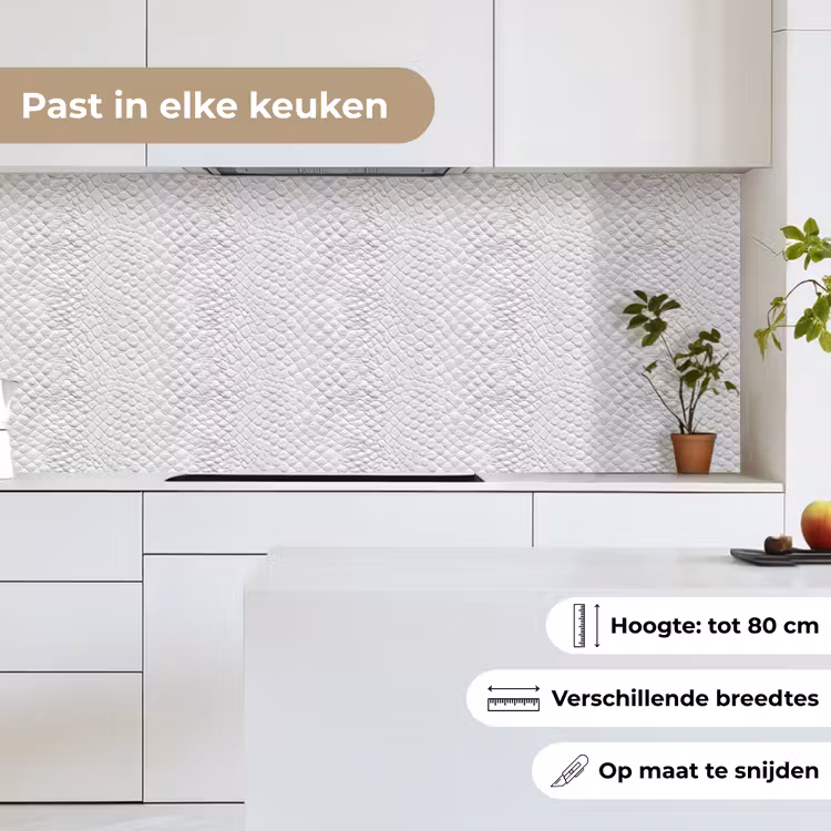 Keuken achterwand - Slang - Patroon - Wit — 7