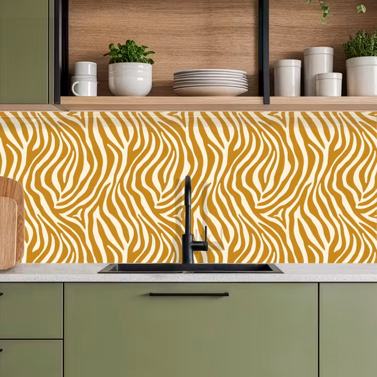 Keuken achterwand - Zebra - Klassiek - Oker - Geel — 8