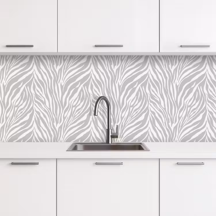 Keuken achterwand - Zebra - Motief - Grijs — 4