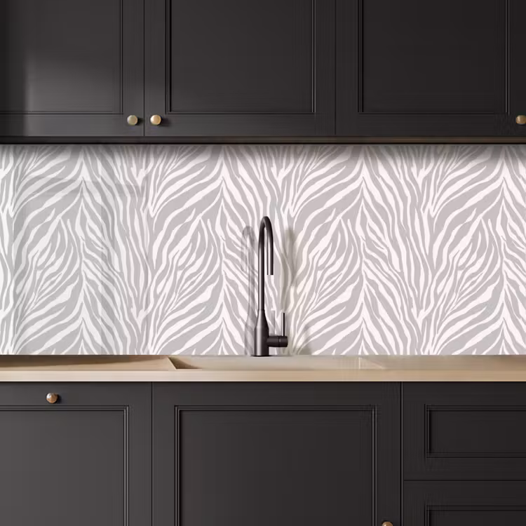 Keuken achterwand - Zebra - Motief - Grijs — 6
