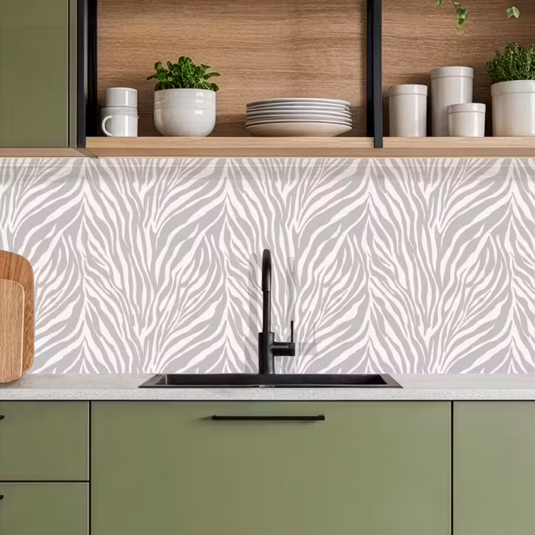 Keuken achterwand - Zebra - Motief - Grijs — 8