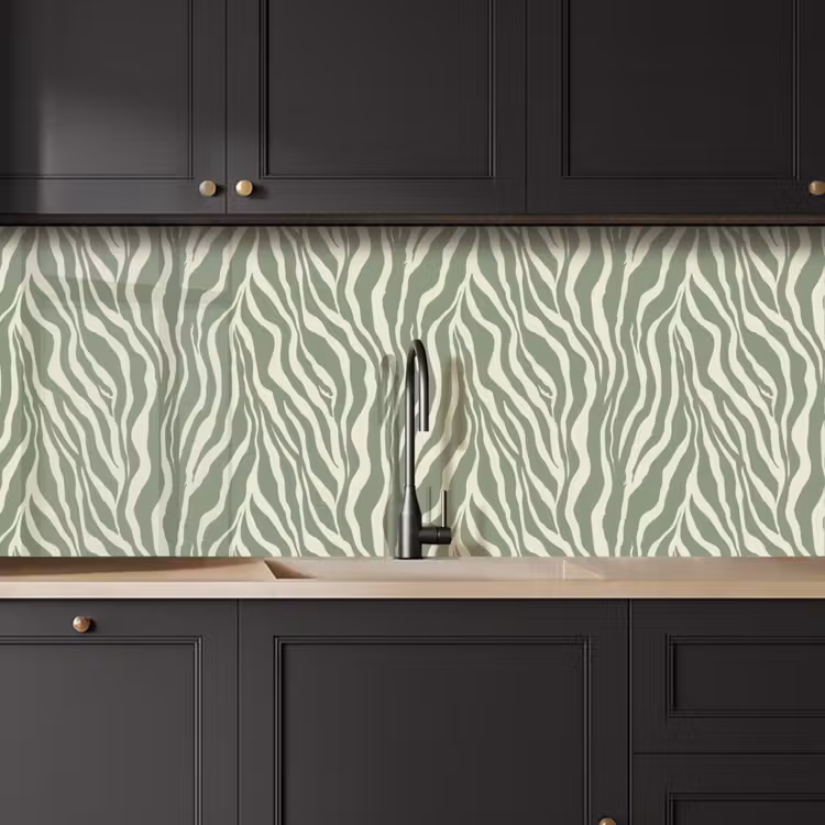Keuken achterwand - Zebra - Motief - Groen — 6