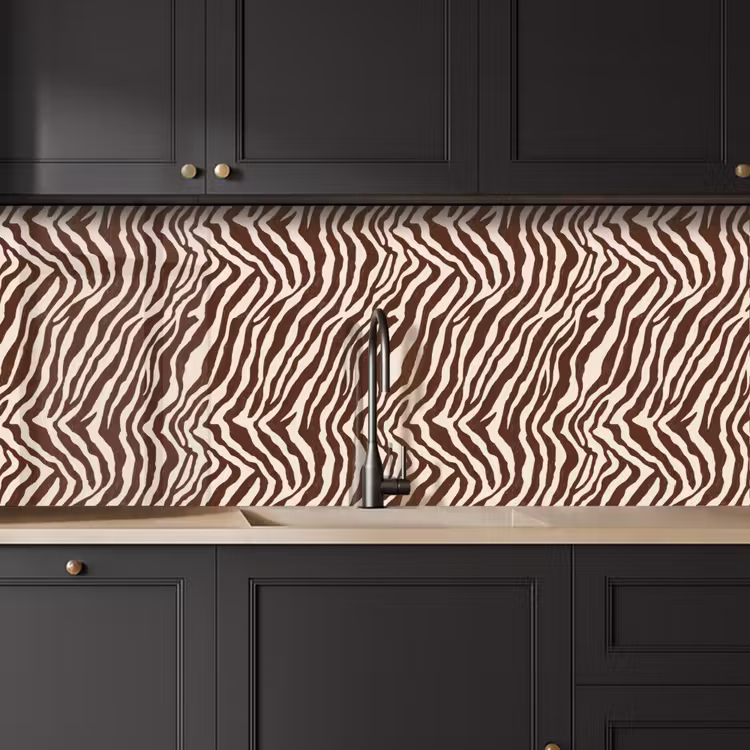Keuken achterwand - Zebra - Patroon - Zwart - Wit — 6