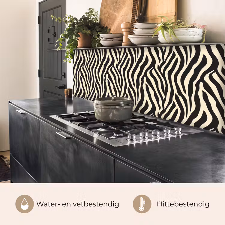 Keuken achterwand - Zebra - Print - Klassiek - Zwart — 5