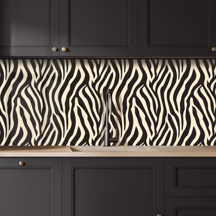 Keuken achterwand - Zebra - Print - Klassiek - Zwart — 6