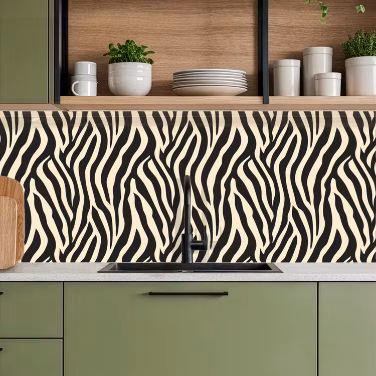 Keuken achterwand - Zebra - Print - Klassiek - Zwart — 8