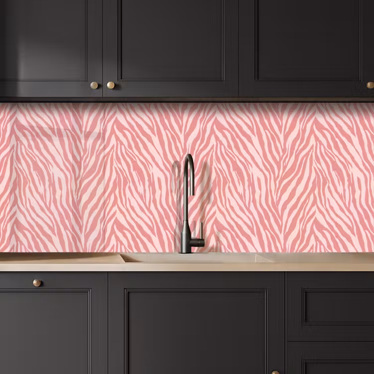 Keuken achterwand - Zebra - Print - Roze — 6