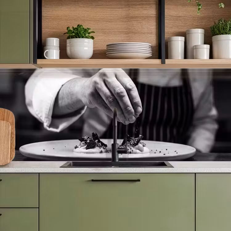 Keuken achterwand - Chef - Garnering - Gerecht — 8