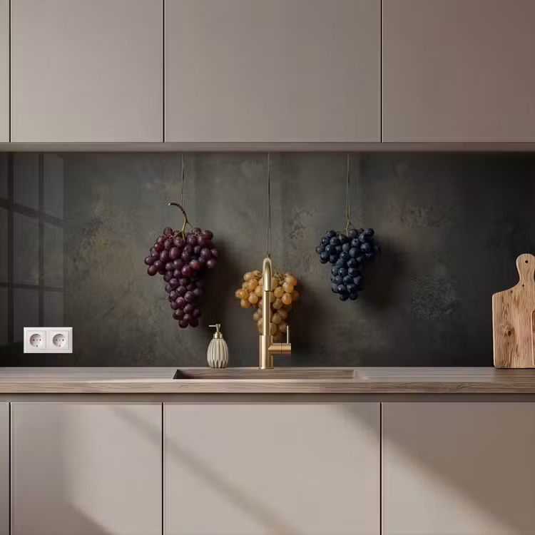 Keuken achterwand - Druiven - Kleurrijk - Muur — 1