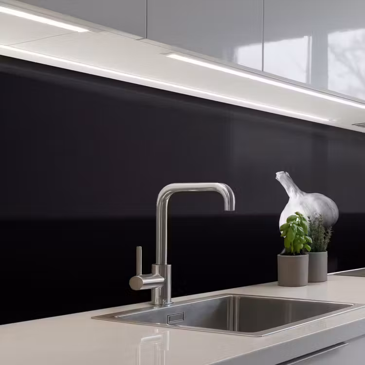 Keuken achterwand - Knoflook - Zwart - Wit — 2