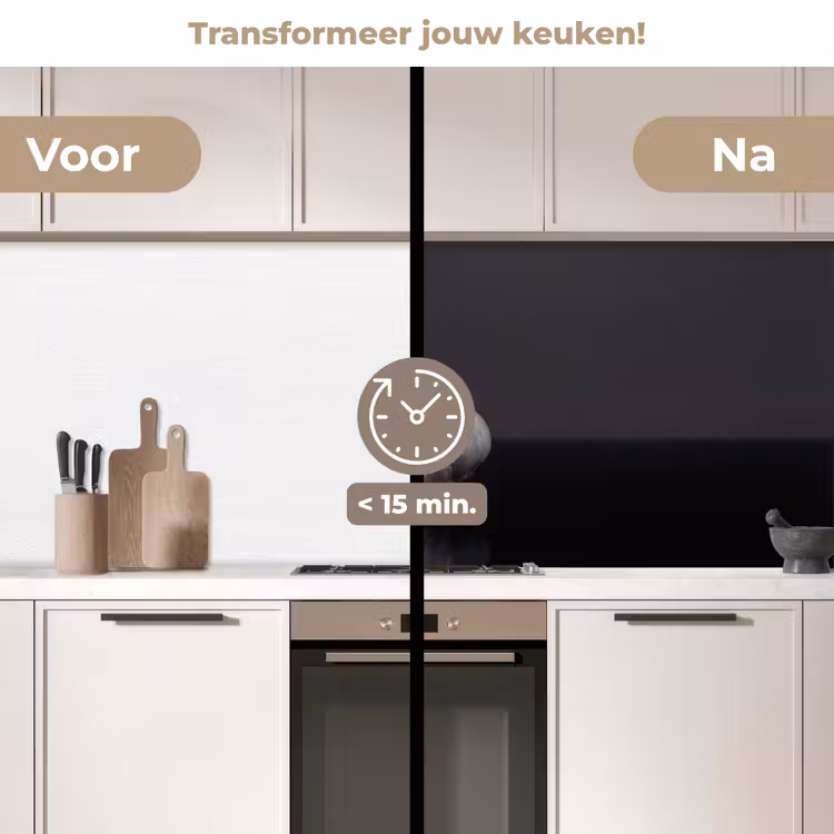 Keuken achterwand - Knoflook - Zwart - Wit — 3