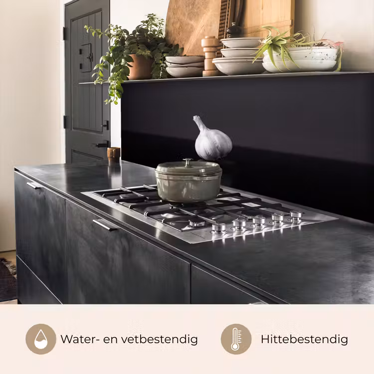 Keuken achterwand - Knoflook - Zwart - Wit — 5