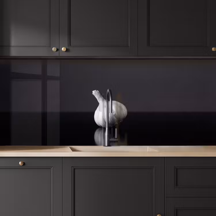 Keuken achterwand - Knoflook - Zwart - Wit — 6