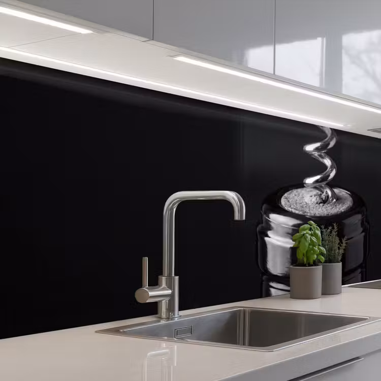 Keuken achterwand - Kurkentrekker - Wijn - Zwart - Wit — 2