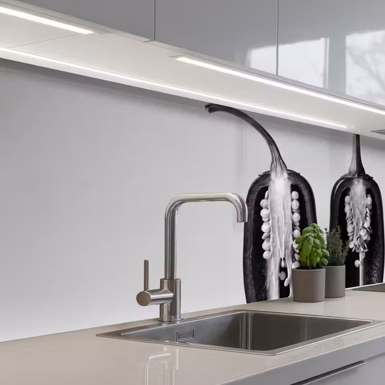 Keuken achterwand - Pepers - Zwart - Wit - Zaadlijsten — 2