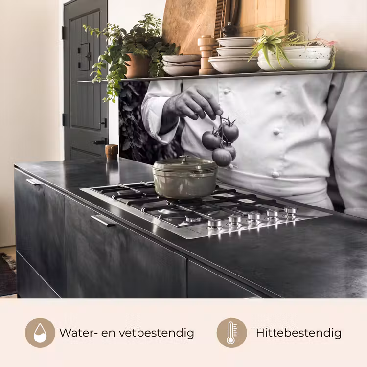 Keuken achterwand - Tomaten - Chef - Zwart - Wit — 5