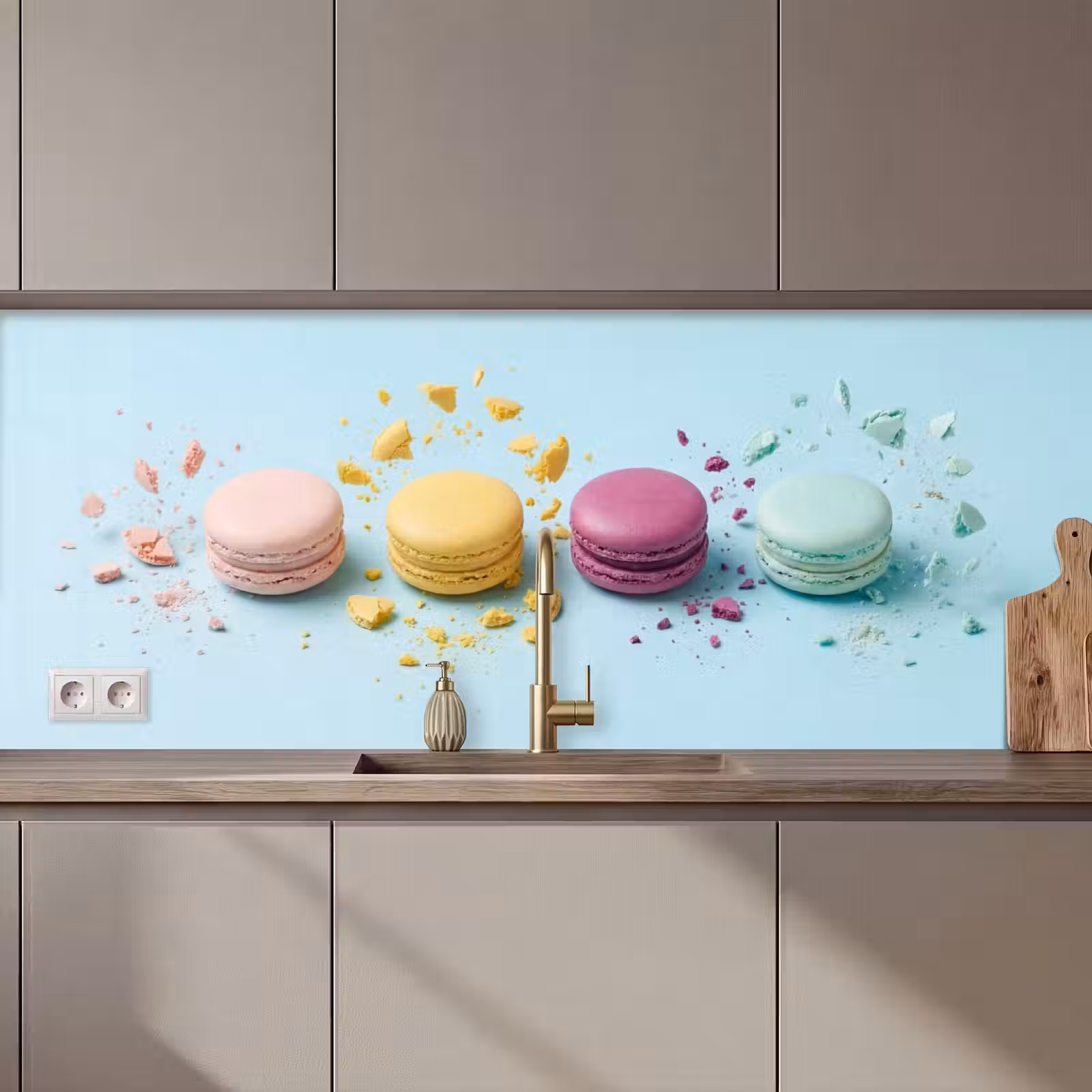 Keuken achterwand - Macarons - Kleurrijk - Pastel — 1