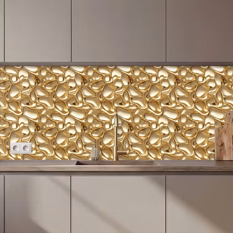 Keuken achterwand - Abstract - Modern - Goud — 1