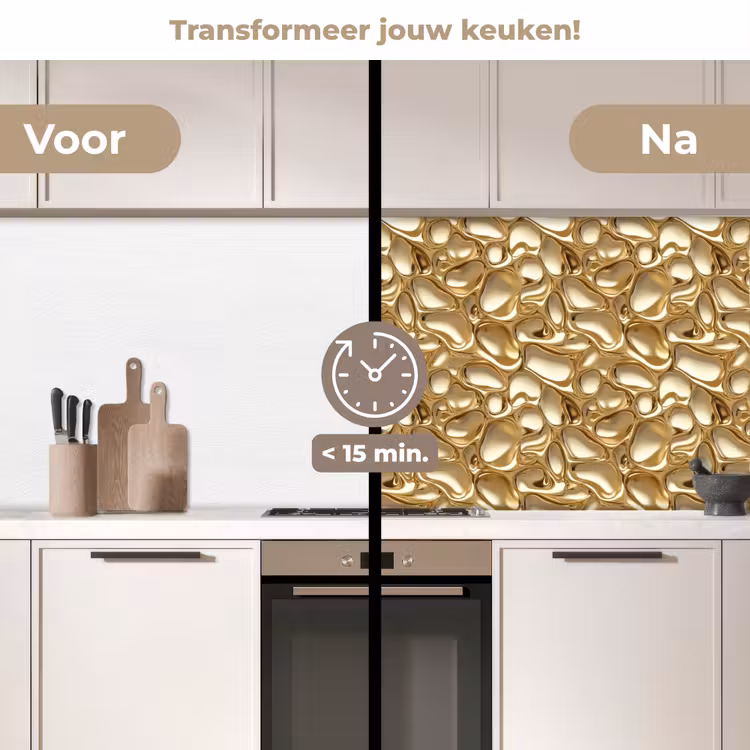 Keuken achterwand - Abstract - Modern - Goud — 3