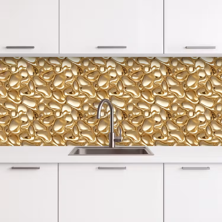 Keuken achterwand - Abstract - Modern - Goud — 4