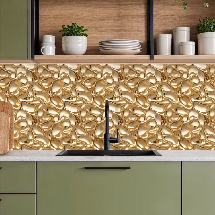 Keuken achterwand - Abstract - Modern - Goud — 8