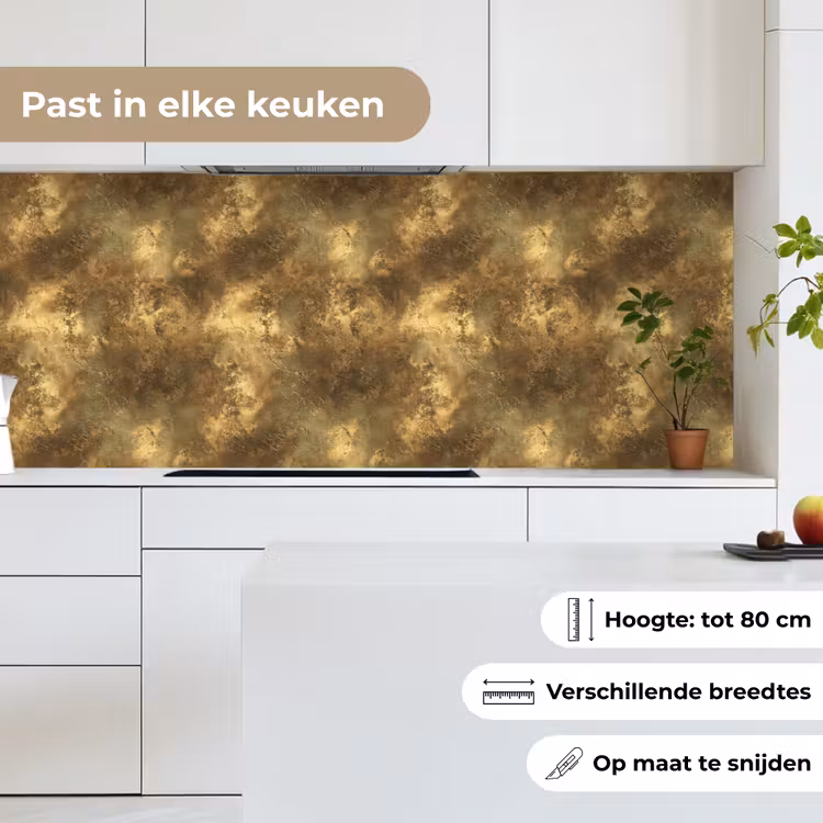 Keuken achterwand - Antiek - Metaallook - Goud — 7