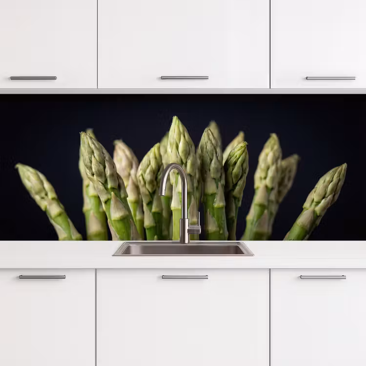 Keuken achterwand - Asperges - Groen - Zwart — 4