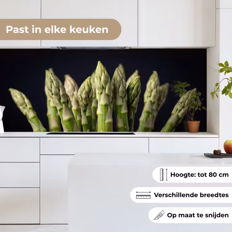 Keuken achterwand - Asperges - Groen - Zwart — 7