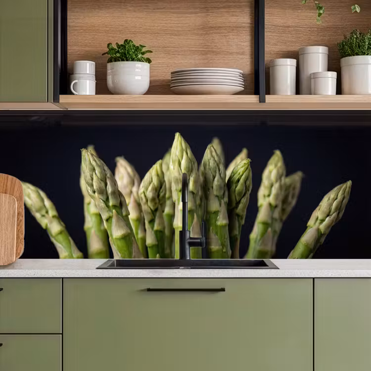 Keuken achterwand - Asperges - Groen - Zwart — 8