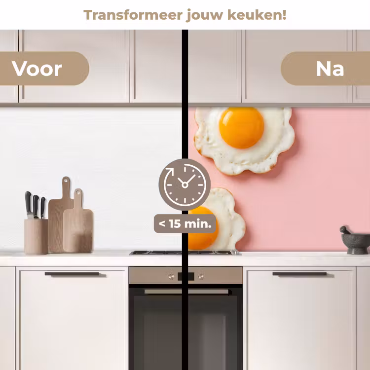 Keuken achterwand - Eieren - Bloem - Roze — 3