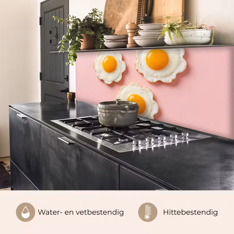 Keuken achterwand - Eieren - Bloem - Roze — 5