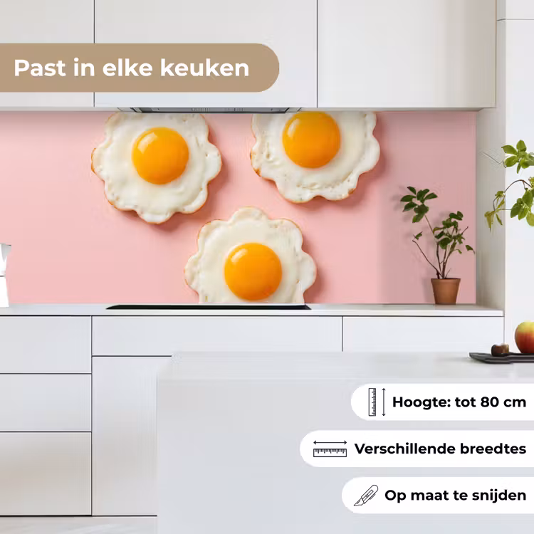 Keuken achterwand - Eieren - Bloem - Roze — 7